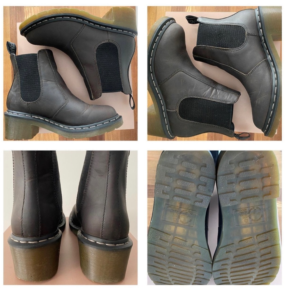 Brown Chelsea heeled Dr martens